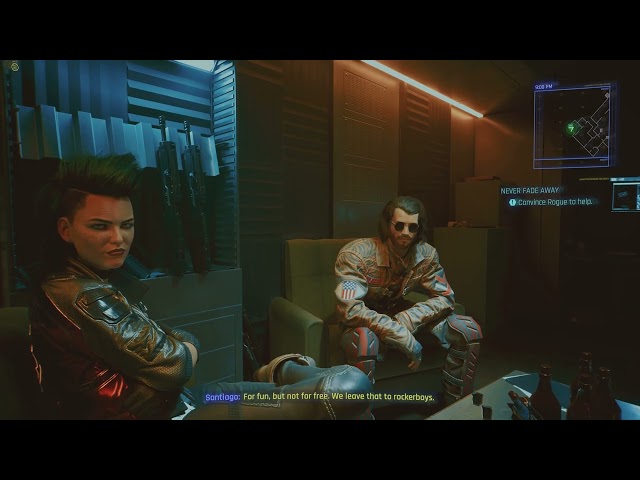 Cyberpunk 2077 - Placede Fight and Saving Myers (Path Tracing - HDR)