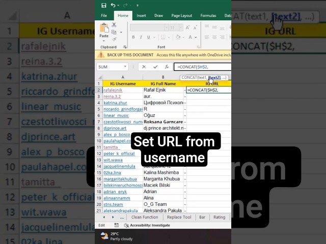 How to Set Link in Microsoft Excel ll Make URL ll Bivash Academy