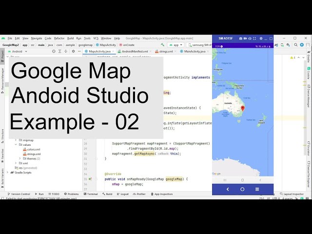 How to Implement Google Map in Android Studio | google map android studio example - 02