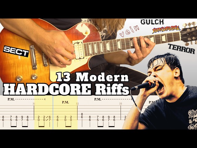 13 Modern HARDCORE Riffs (Everyone Should Know) with Guitar TAB