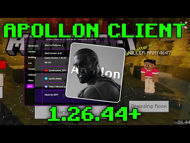 Apollon Client 1.26.44+ for MCPE/Bedrock | (Try It Now!)