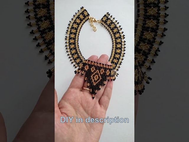 Beaded necklace tutorial, diy how to make bead necklace