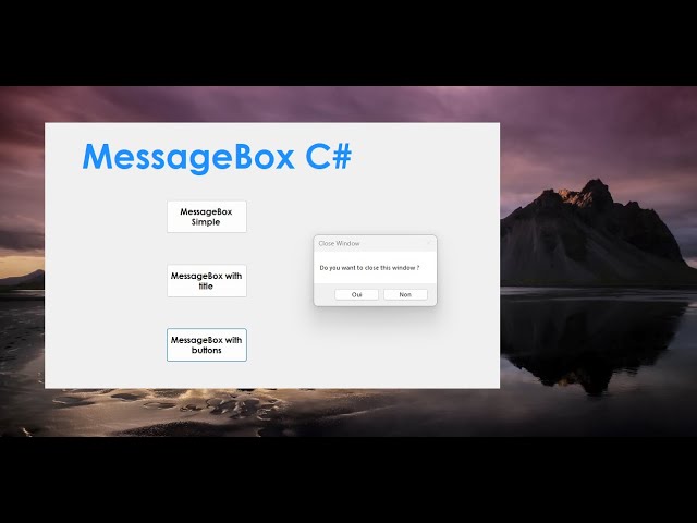 C# Message Box in Windows Forms | IT Developement