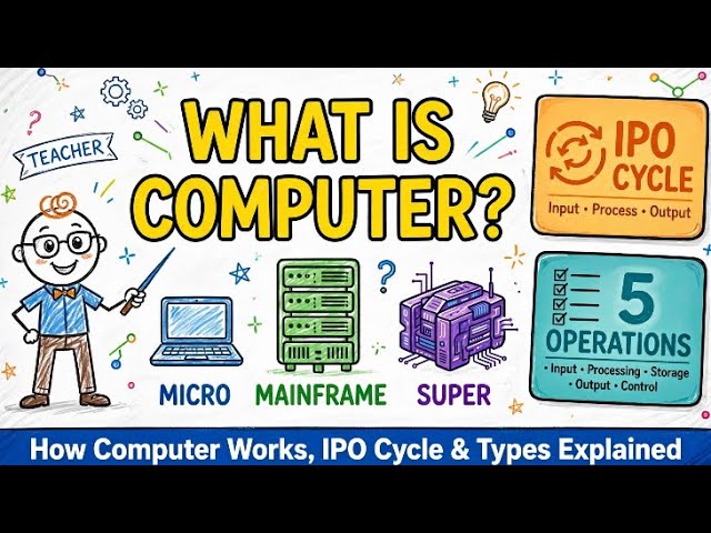 What is a Computer? Definition, Types, IPO Cycle & 5 Operations Explained