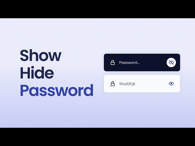 Show Hide Password Using HTML CSS & JavaScript 👁️