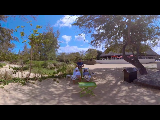 Fly over the lagoon of SO Sofitel Mauritius. (Video - 360° - Hotel - Mauritius)
