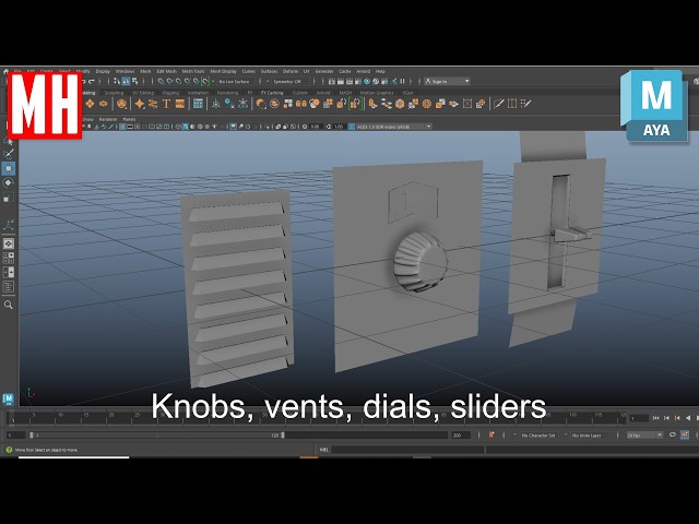 Maya tutorial : Knobs, sliders, dials, vents
