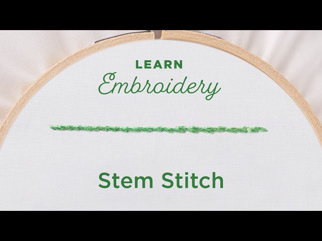 Embroidery 101:  How to Embroider a Stem Stitch
