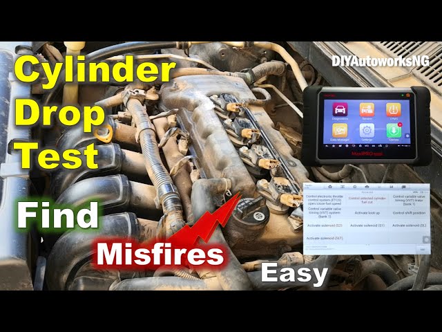 Car Engine CYLINDER DROP Test: How to find a MISFIRING cylinder with a scan tool (active scan tool)