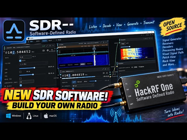 SDR--: SDRminusminus | This NEW SDR Software Is AMAZING! Build Your Own Radio with SDR-- & HackRF