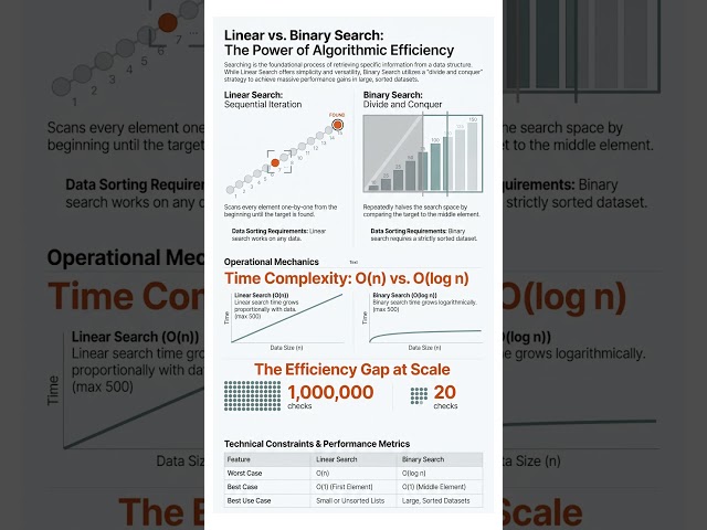 Linear Search vs Binary Search | Difference, Example & Complexity | DSA in Hindi