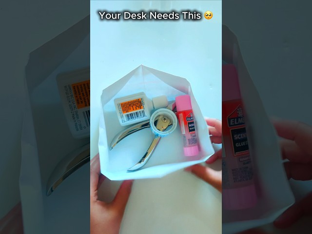 Cute DIY for your Desk 😜 #shorts #ytshorts #viral #diy #craft #papercraft