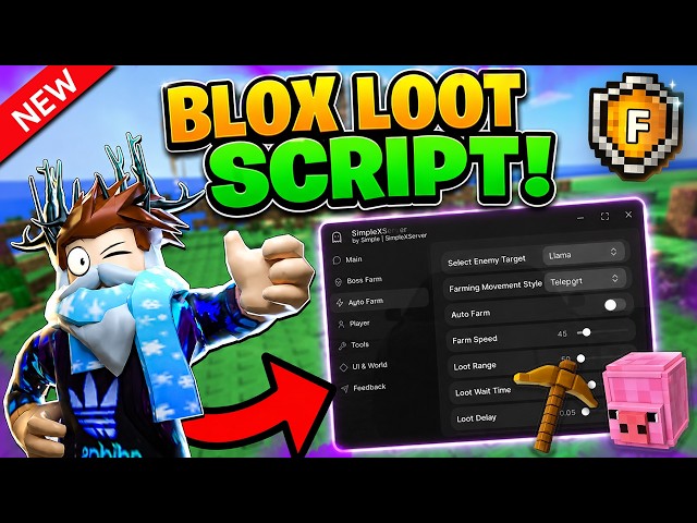 [NEW] Blox Loot OP Script - Auto Farm, God Mode, Duping (PASTEBIN)