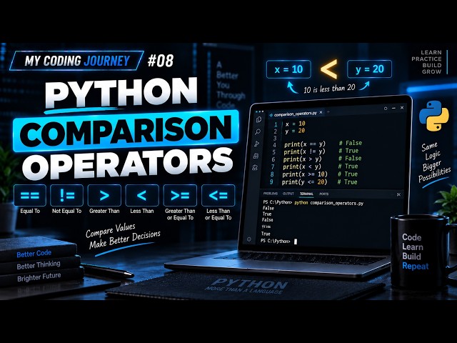 Python Mein Comparison Operators Kya Hote Hain? | Complete Beginner Guide #08