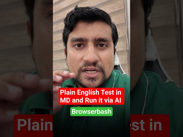 Run Your Test Automation via AI #softwaretesting #aitesting #browserbash #claudecode