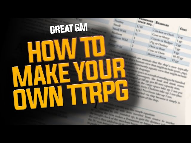 7 Things You Should Know When Making Your Own TTRPG