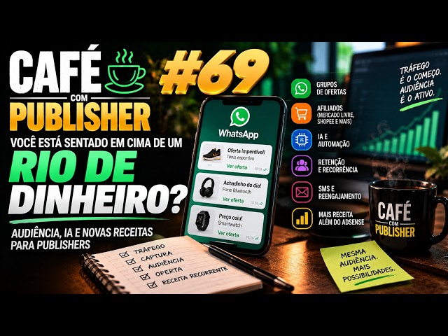 Café com Publisher #69 | Você Está Sentado em Cima de um Rio de Dinheiro? Audiência e Novas Receitas