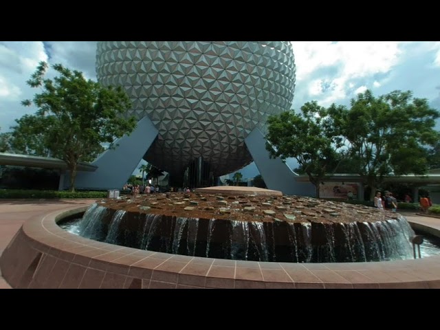 Walking Under Epcot Spaceship Earth in VR180
