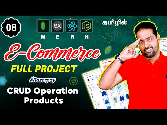 Node.js CRUD API with MongoDB For Products  Step by Step Tutorial MERN E-Commerce in Tamil Part-8