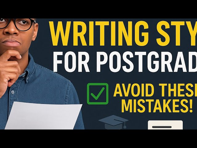 Postgrad Writing Made Easy: Use this Style #AcademicWriting #PostgraduateStudies #PhDLife #Masters