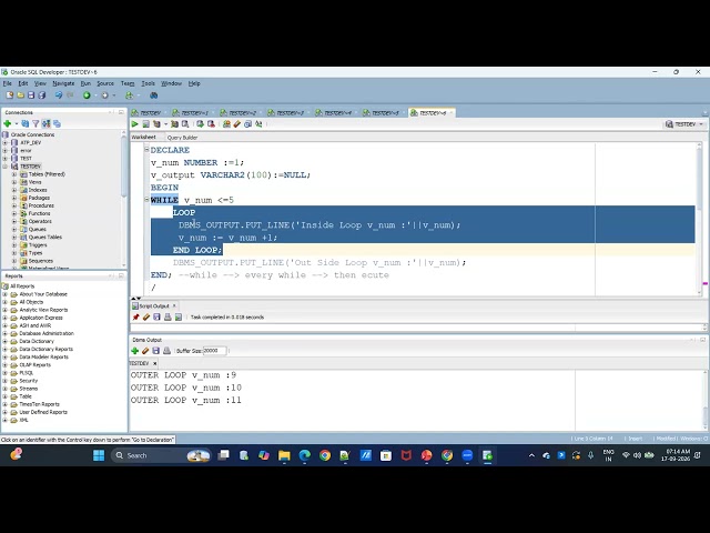 WHILE and FOR LOOPS