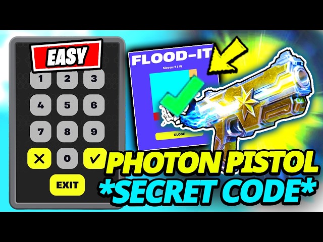 How to EASILY get PHOTON PISTOL Secret Code FLOOD IT GUIDE in Fortnite 1V1 WITH EVERY GUN@hivecr8
