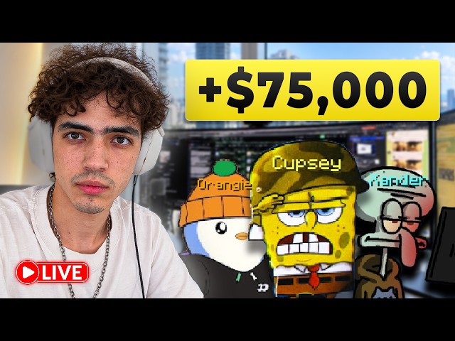 Watch Me Make $75,000 Trading Memecoins (LIVE)