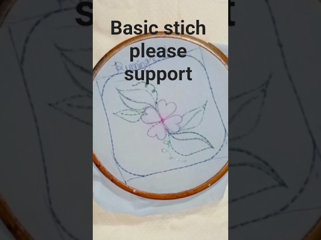 running stitch basic stitching handmade embroidery#YouTube#handmad embroidery like comment subscribe