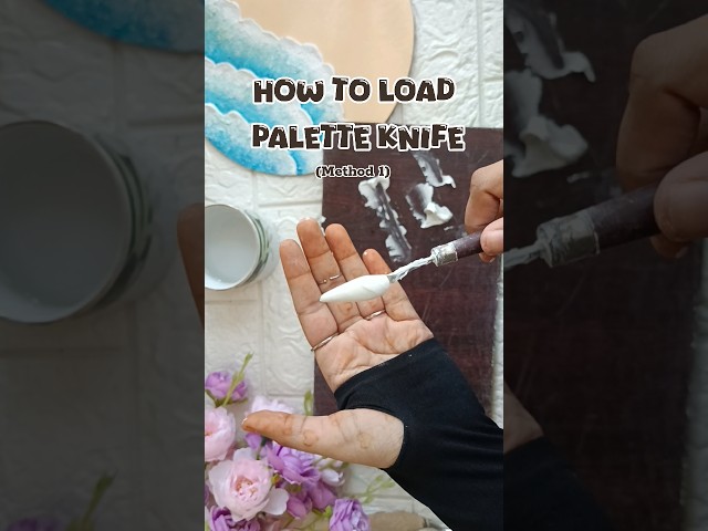 How to  load palette knife for texture art ( for texture art flowers) #textureart #palette #texture