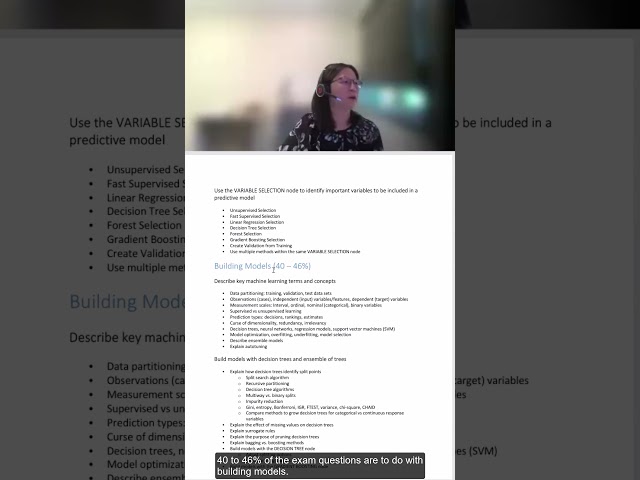 SAS Machine Learning Certification Topics You Need to Master #Shorts #SASCertification