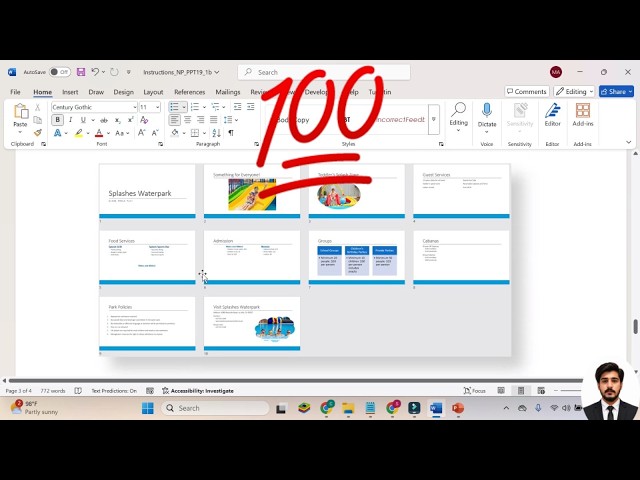 New Perspectives Powerpoint 365/2021 Module 1 SAM  project 1b #SplashesWaterpark #powerpointmodule1