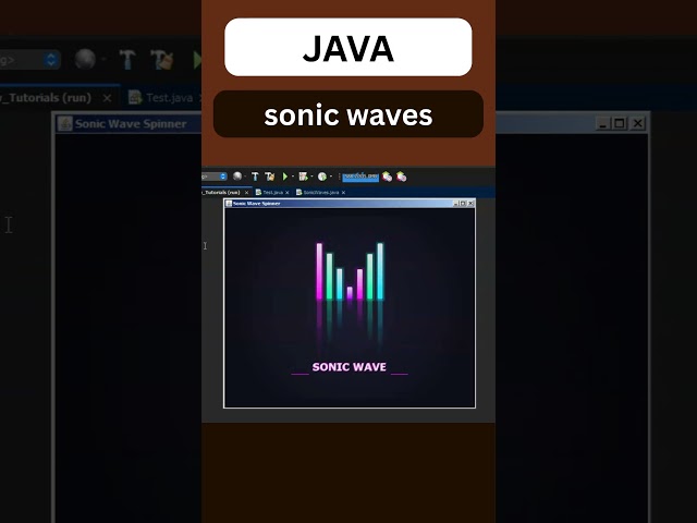 Java sonic waves animation | #shorts #java #programming #animation