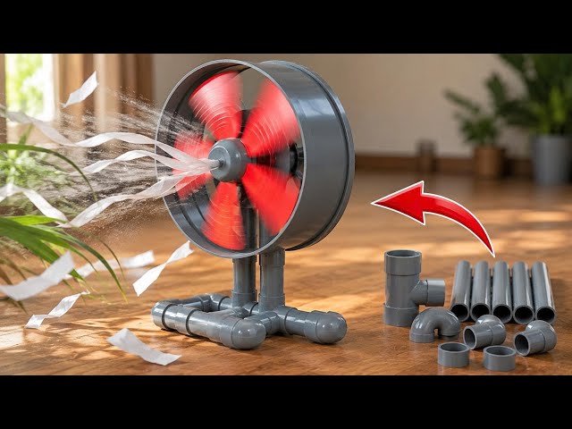 No Fan? Build This Powerful PVC Cooling Fan in 10 Minutes