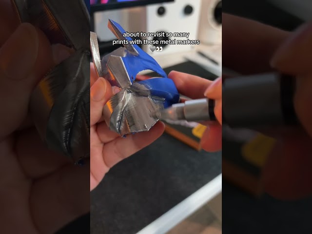 ZThat 3D print isn’t finished until you’ve added the metallic details ✨ ZSCM Metallic Art Markers