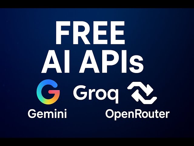 How to Get FREE AI APIs (Gemini, Groq & OpenRouter) | Step-by-Step Guide