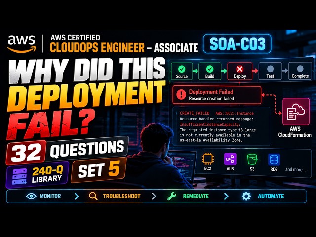 SOA-C03 AWS Certified CloudOps Engineer - Associate Exam Prep 2026 | 32 Practice Questions | Set 5