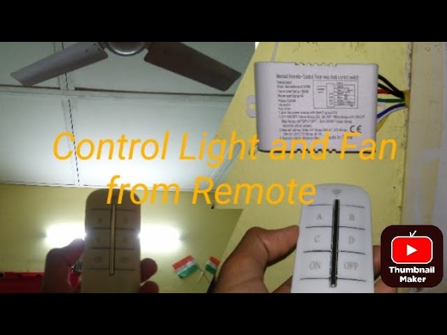 Control Light and Fan from Remote || Ghar ki Fan aur light ko remote sa control kaise kare.