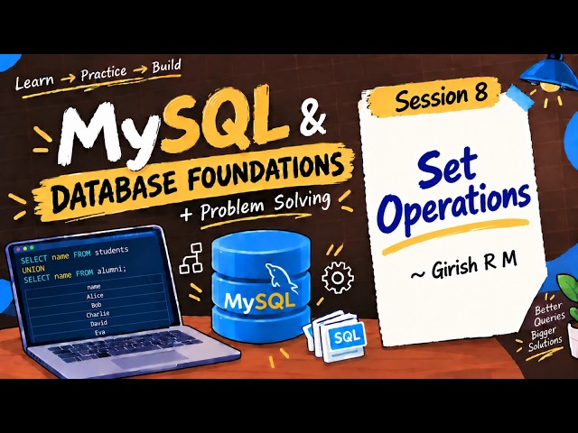 Session - 8 | Set Operations | SQL and Database Problems