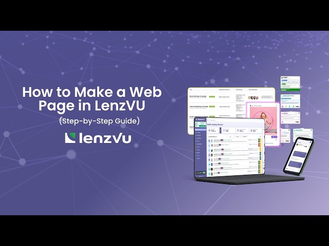 How to Make a Web Page in Lenzvu (Step-by-Step Tutorial)