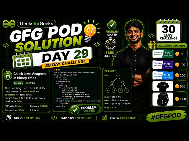 GeeksforGeeks POD Solution | Pyramid Array with Reduce Operations | 23 September 2026 | C++