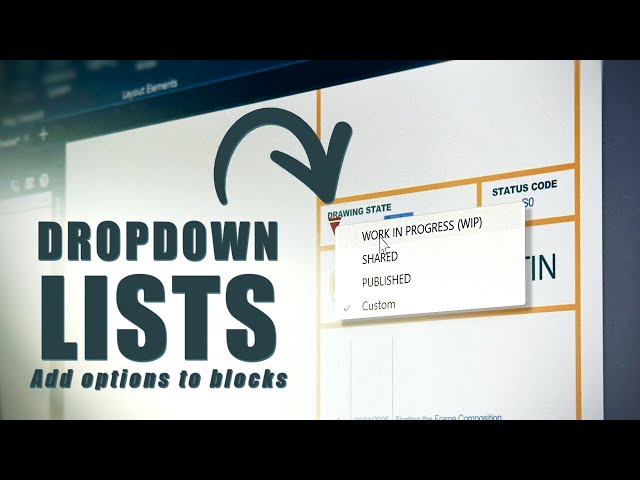 How to Add Dropdown Options to Blocks (Title Block Example) | AutoCAD & Civil 3D