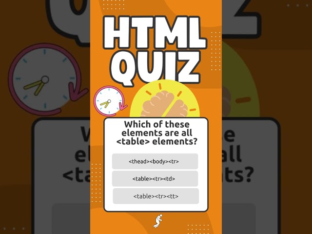 HTML QUIZ - Which of these elements are all "table" elements?