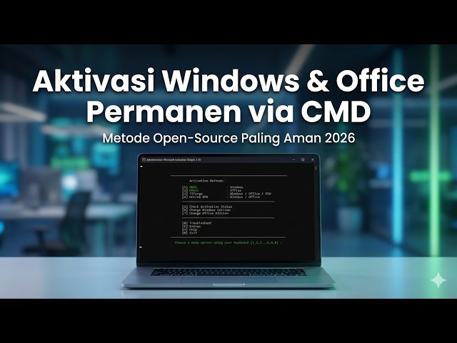 Aktivasi Windows & Office Permanen via CMD