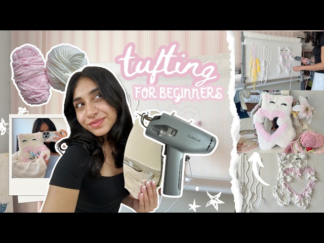 TUFTING for the first time (from beginner to creating my *dream* project in 8 minutes!)
