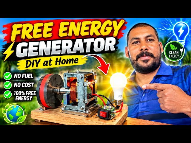 Built This Insane FREE Electricity Generator at Home - Zero Cost!