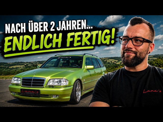 2 years of work for this one moment… 💚 Mercedes C43 AMG S202 complete restoration to C55 AMG