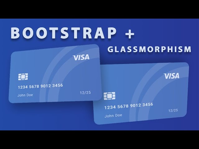 Creating an animated card with Bootstrap 5 & Glass Effect
