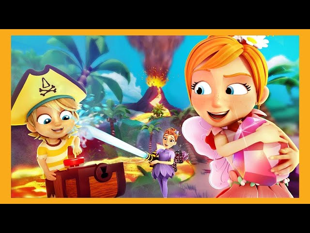 ¡EL PISO ES LAVA CARICATURA! Volcano Rescue Mission, ¡Adley y mamá salvan los huevos de hadas!