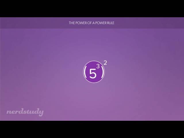 Power of a Power Rule (Exponents)