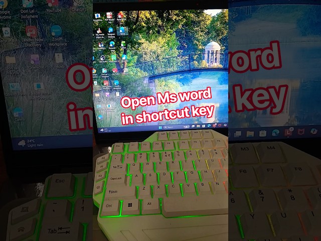 Open MS Word in 1 Second Using a Secret Shortcut -  #MSWordTips#Shorts #msword #ytshorts